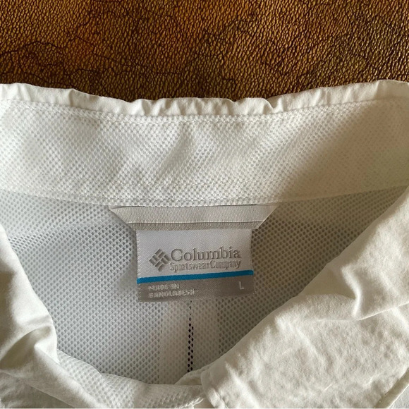 COLUMBIA long sleeve button down white size L - Picture 4 of 9